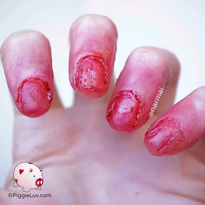 Creepy Halloween Nail Art Ideas By PiggieLuv