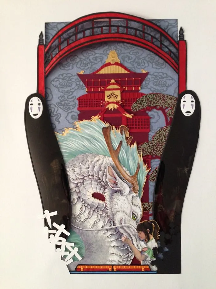 Spirited Away Cut Paper Painting