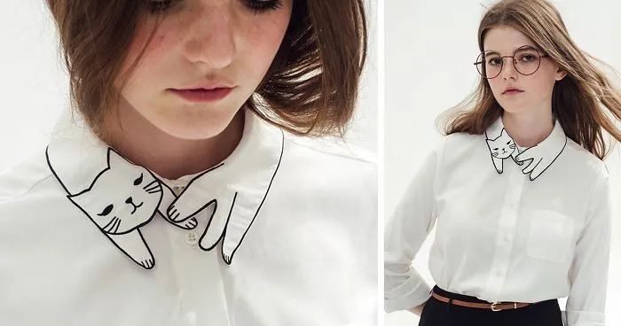 This Shirt's Collar Is Purrfect For Crazy Cat Ladies