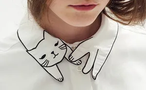 This Shirt's Collar Is Purrfect For Crazy Cat Ladies