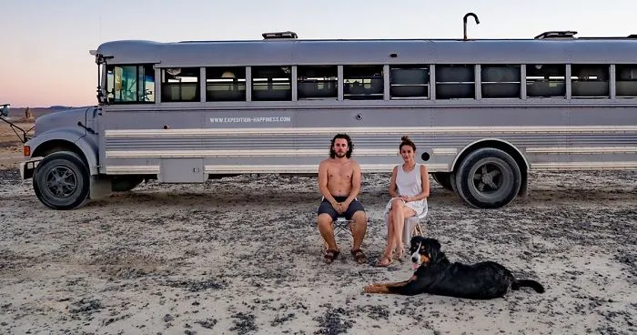 Couple Turns Old School Bus Into Home On Wheels To Travel Across North America