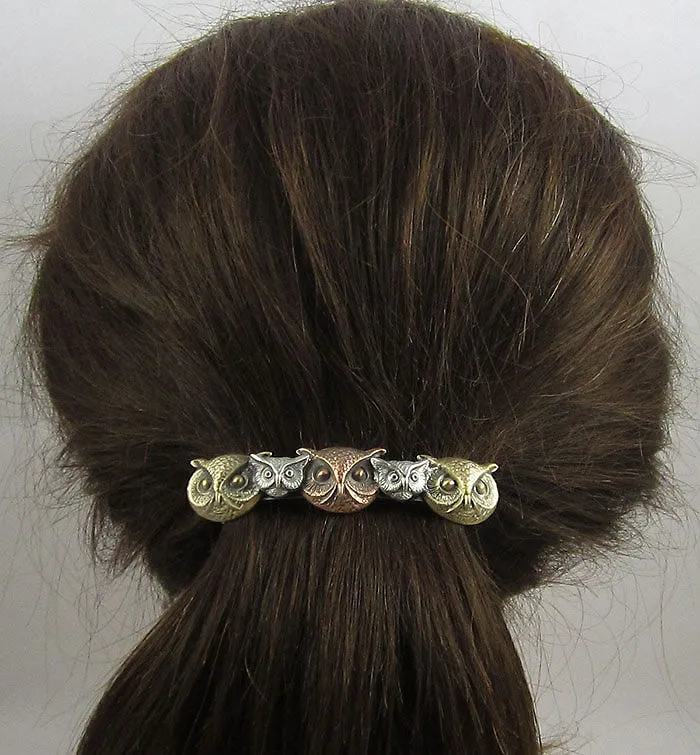 Owls French Barrette