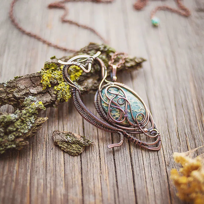 Wire Wrapped Owl Pendant