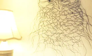I Made This Owl Spirit Wire Wall Art, Twisting Strands Of Wire By Hand