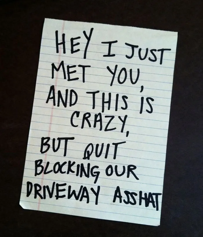 37 Of The Best Notes Left For Asshole Drivers Who Don't Know How To Park