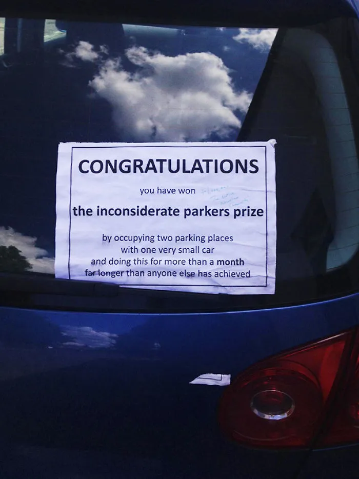 37 Of The Best Notes Left For Asshole Drivers Who Don't Know How To Park