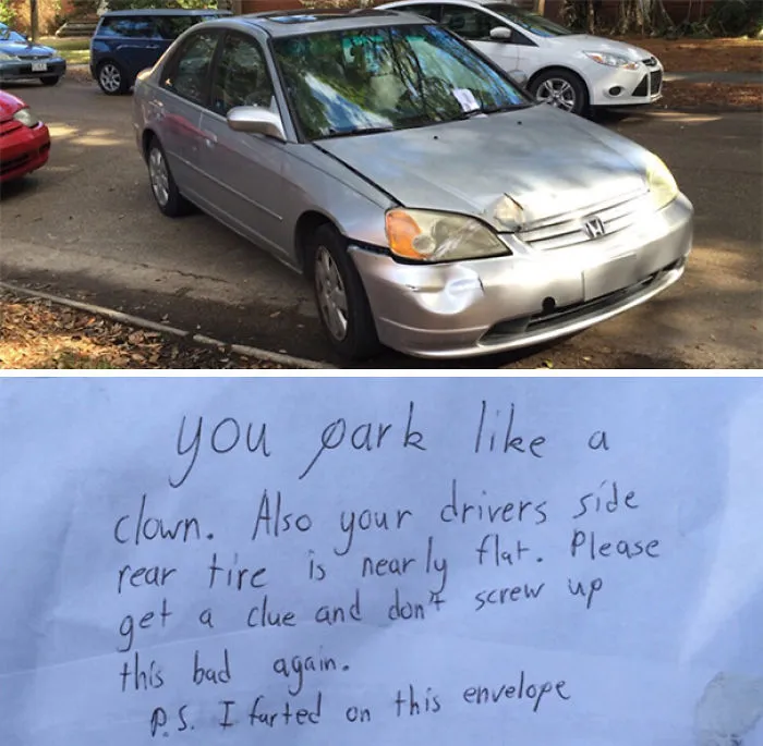 37 Of The Best Notes Left For Asshole Drivers Who Don't Know How To Park