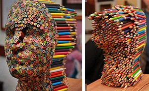 Color Blind: Colorful Pencil Sculpture By Molly Gambardella