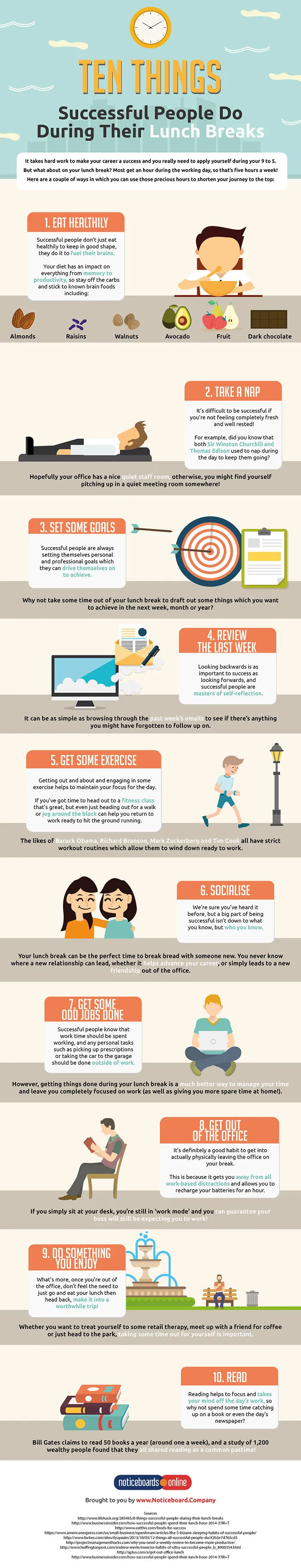 Ten Things Successful People Do During Their Lunch Breaks [infographic]