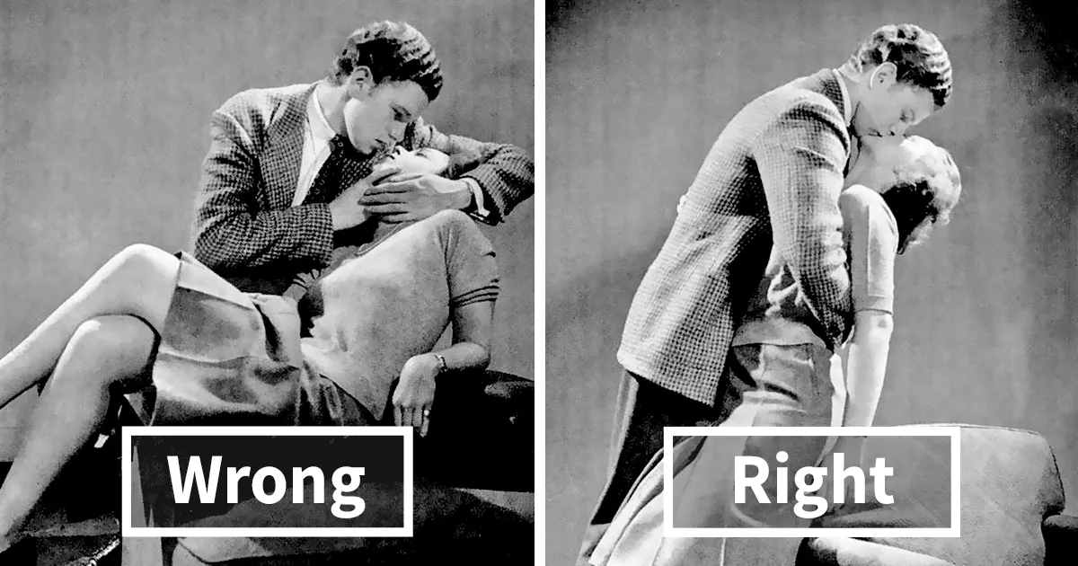 1940s Kissing Guide Shows How To Kiss Correctly