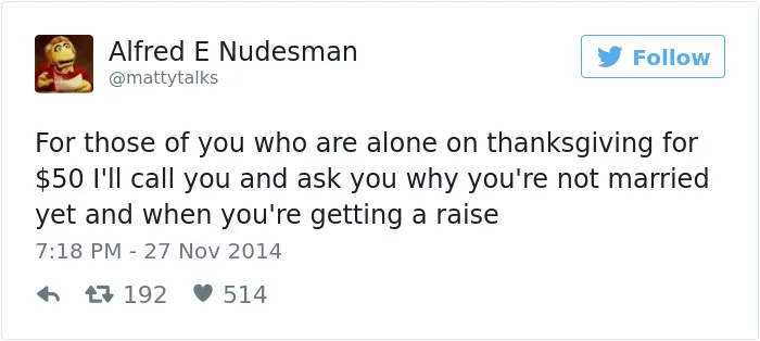 50 Hilariously Relatable Tweets About Thanksgiving