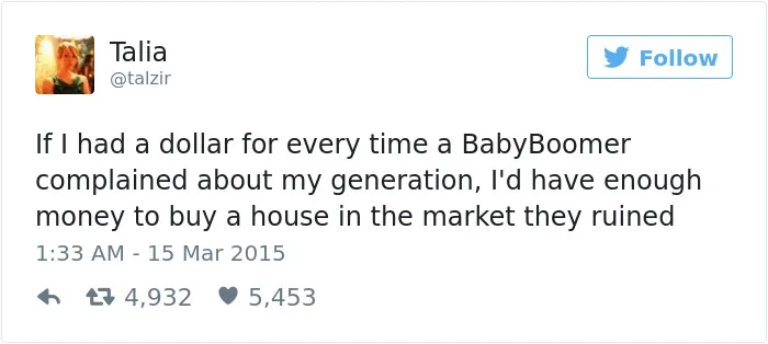 59 Of The Best Comebacks To Baby Boomers Who Complain About Millennials