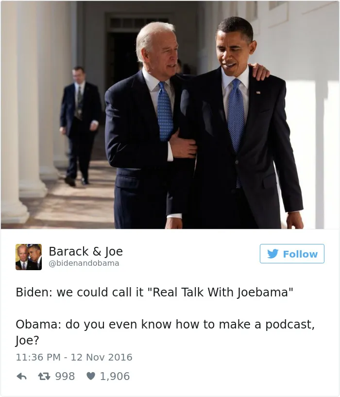77 Hilarious Conversations Between Obama And Biden Are The Best Medicine After This Election