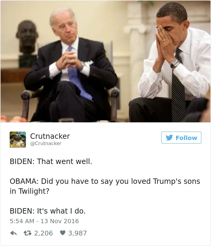 77 Hilarious Conversations Between Obama And Biden Are The Best Medicine After This Election