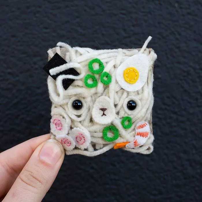 Artist Felts 100 Cute Faces For 100 Straight Days