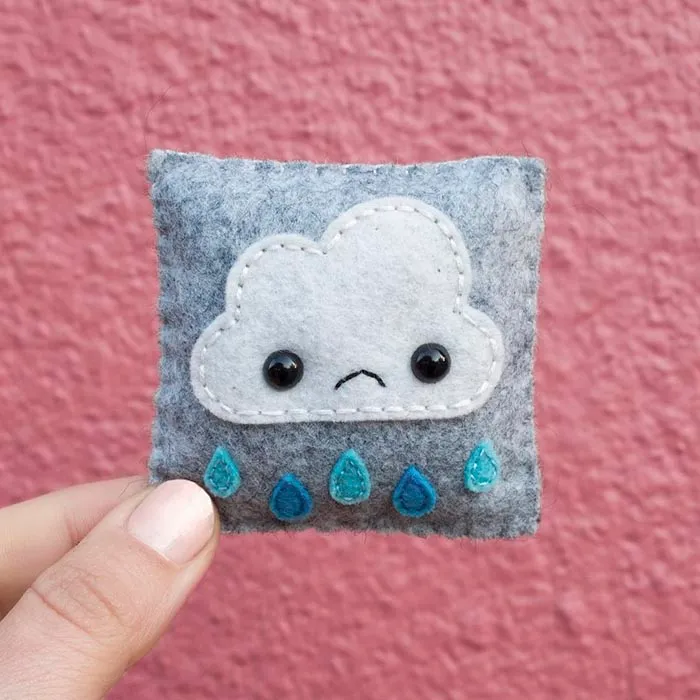 Artist Felts 100 Cute Faces For 100 Straight Days