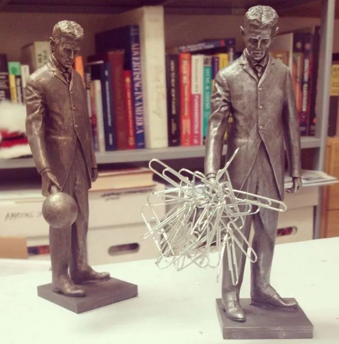 We Made This Supermagnetic Replica Of The Tesla Statue In Silicon Valley