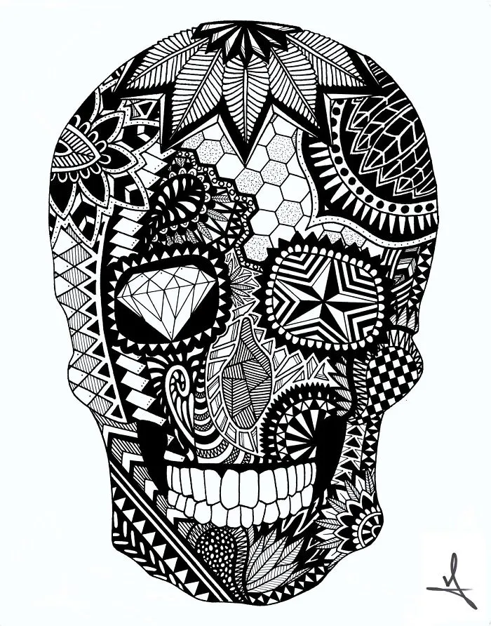 I Spend My Free Time Drawing Intricate Animals And Skulls