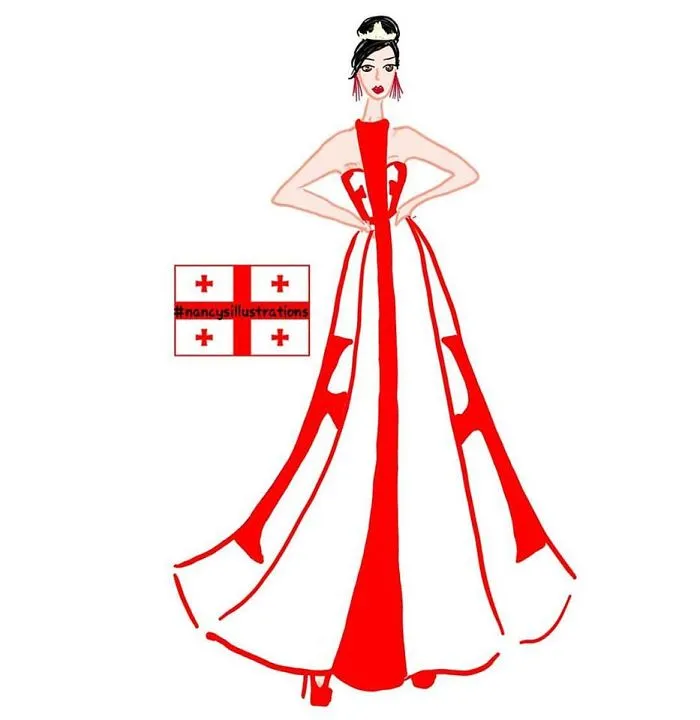 My Fashion Illustrations (theme - Flags)
