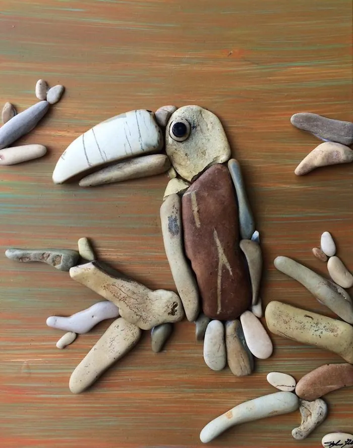 I Create Art From Stones I Find On The Beach