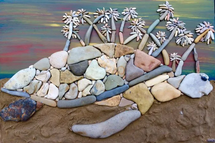 I Create Art From Stones I Find On The Beach