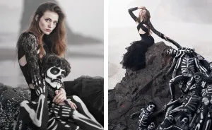 We Painted 20 Models Like Skeletons To Tell A Story Of Love, Just In Time For Halloween