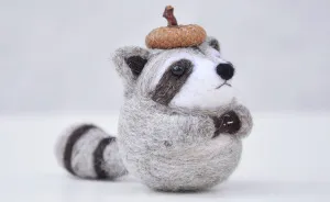 I Make Needle Felted Animal Ornaments Wearing Tiny Acorn Berets