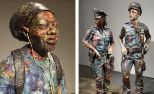 I Use Newspapers And Magazines To Create Sculptures Of People I Meet