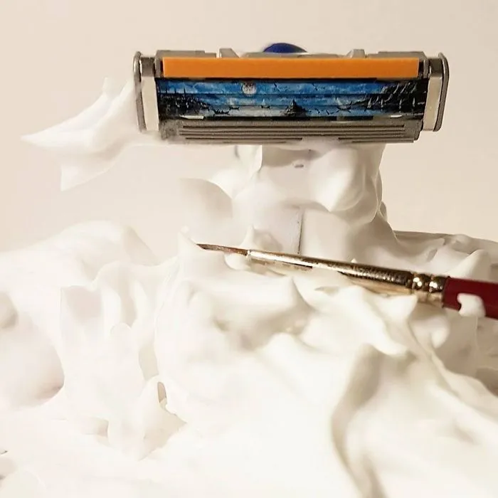 Turkish Artist Paints Unbelievably Tiny Paintings Onto Small Objects