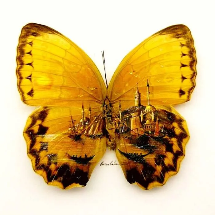 Turkish Artist Paints Unbelievably Tiny Paintings Onto Small Objects
