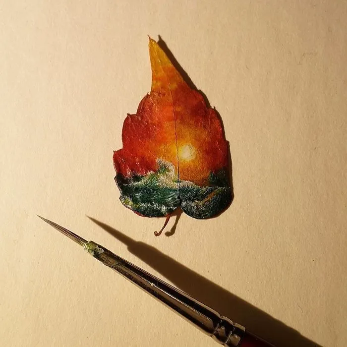 Turkish Artist Paints Unbelievably Tiny Paintings Onto Small Objects