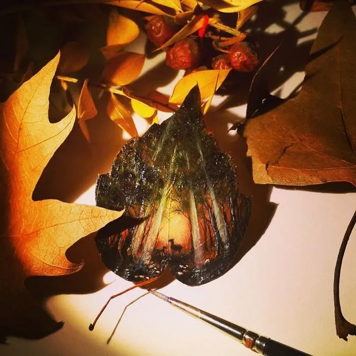 Turkish Artist Paints Unbelievably Tiny Paintings Onto Small Objects