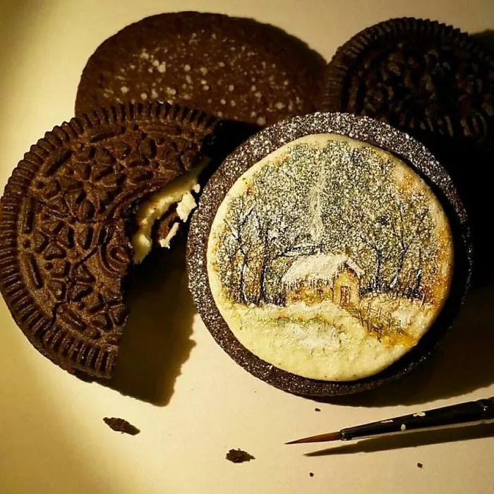 Turkish Artist Paints Unbelievably Tiny Paintings Onto Small Objects
