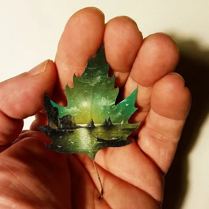 Turkish Artist Paints Unbelievably Tiny Paintings Onto Small Objects