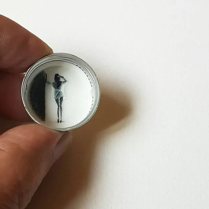 Turkish Artist Paints Unbelievably Tiny Paintings Onto Small Objects