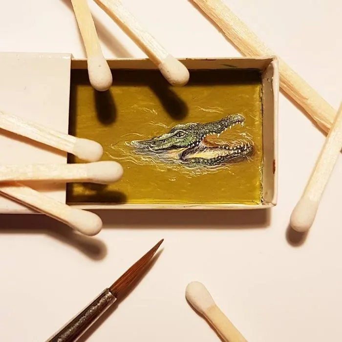 Turkish Artist Paints Unbelievably Tiny Paintings Onto Small Objects