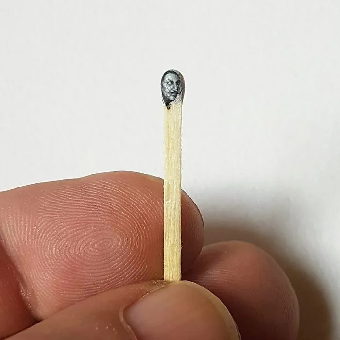 Turkish Artist Paints Unbelievably Tiny Paintings Onto Small Objects