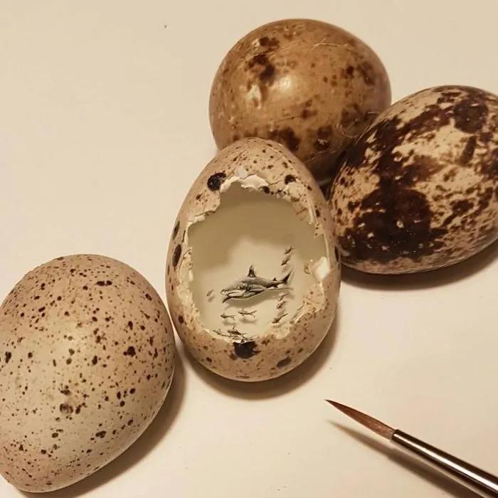 Turkish Artist Paints Unbelievably Tiny Paintings Onto Small Objects