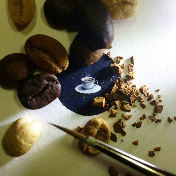 Turkish Artist Paints Unbelievably Tiny Paintings Onto Small Objects