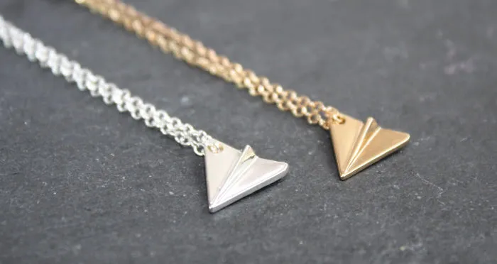 Paper Plane Necklace