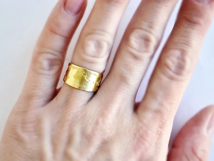 World Map Ring