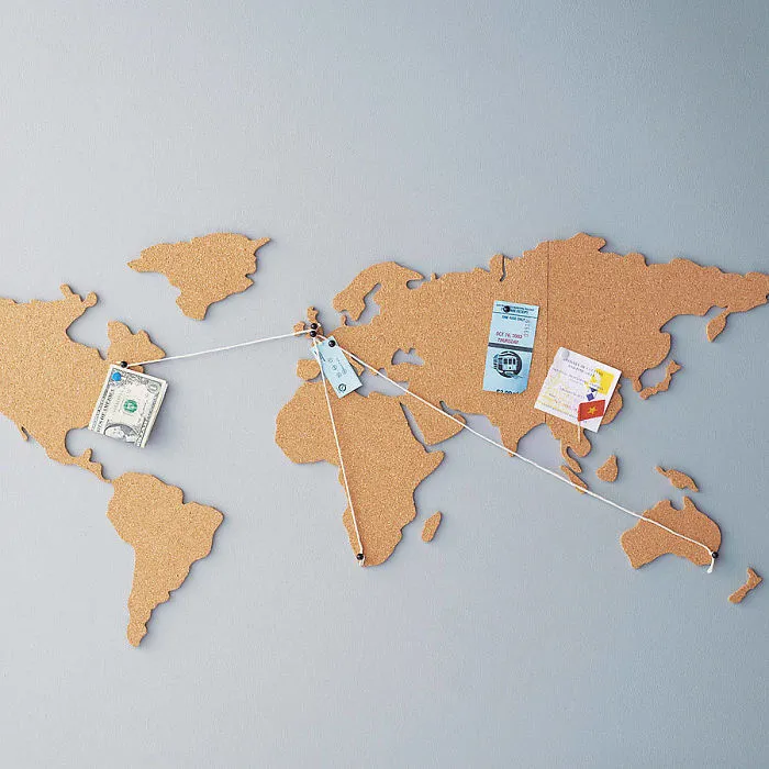 Corkboard World Map