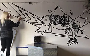 I Couldn't Paint On My Rented Apartment's Walls, So I 'Washi-Taped' Them Instead