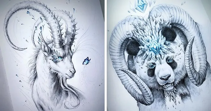 What I Do When Having An Art Block: I Just Take Any Animal And Add 'Fantasy Stuff' To It