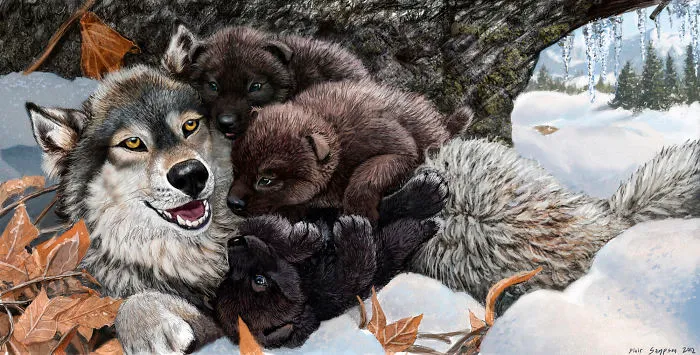 Cute Portraits Of Unexpected Animal Buddies By Blair Sampson