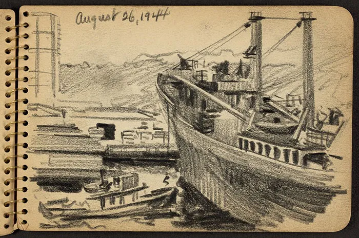  Line From Ship Being Dropped To Tugboat In New York Harbor