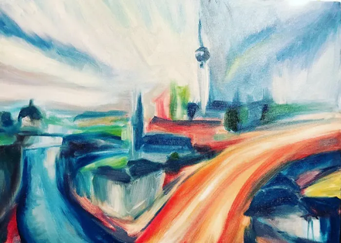 Abstract Colorful Berlin, Germany Landscape
