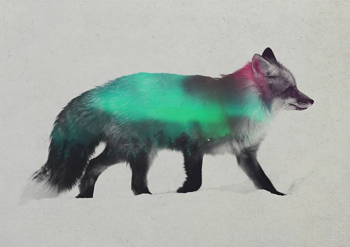 I Combine Animals And Landscapes In My Double Exposure Artwork