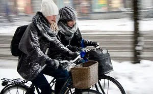 I Take Photos Of Urban Cycling - My Favorites Are Of  "Viking Biking" - Copenhageners Cycling In Winter