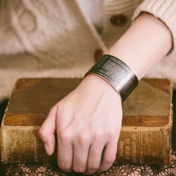 Literary Quote Cuff Bracelet